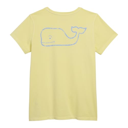 vineyard vines Women's Garment-Dyed Vintage Whale Short-Sleeve Pocket Tee