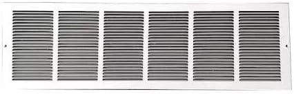 Return Air Grille, 9.75 X 31.75, White, Steel，Replacement for Zoro OEM