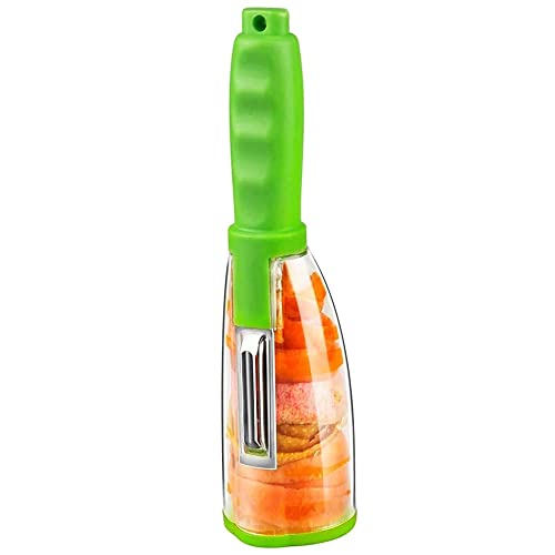 Kitchen Peeler Slicer With Container - Carrot Peeler With Container Included - Effortlessly Peel And Store Your Veggies - Ergonomic Design For Comfortable Grip #TOP12