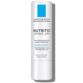 La Roche-Posay Lip Balm, Nutritic Lips Moisturizer for Very Dry Lips with Shea Butter and Glycerin 4.7 ML