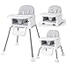 Bellababy High Chair, Adjustable Convertible 3 in 1 Baby Highchair, Booster seat, Toddler Chair Compact/Light Weight/Portable/Easy to Clean (Grey)