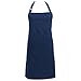 DII Cotton Adjustable Kitchen Chef Apron with Pocket and Extra Long Ties, 32 x 28", Commercial Men & Women Bib Apron for Cooking, Baking, Crafting, Gardening, BBQ-Nautical Blue