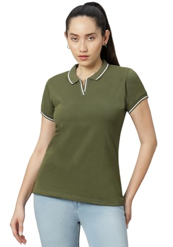 Image of Wear Your Opinion Womens Premium Pique Polo Collar Neck T-Shirt Womens Premium Pique Polo Collar Neck T-Shirt (Design: Tipped Polo)