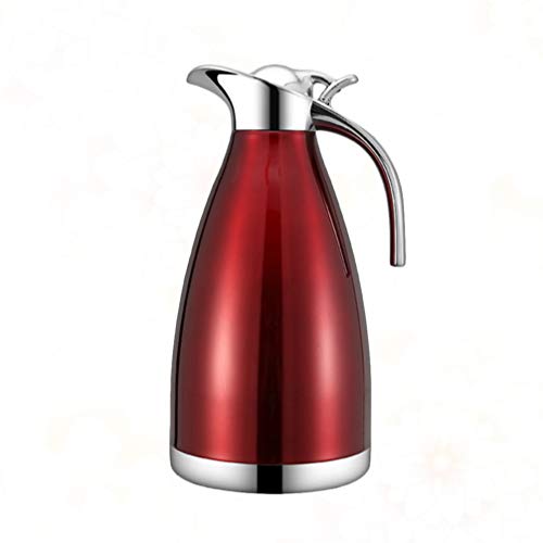 DOITOOL Garrafa térmica de aço inoxidável para café e chá de bebidas (2L vermelho)
