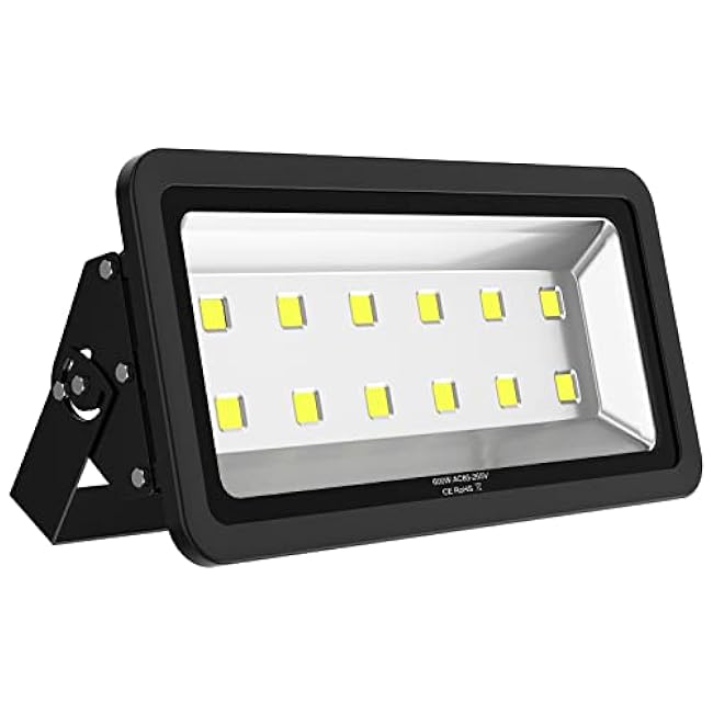 600W LED Flood Light Daylight White 6000K