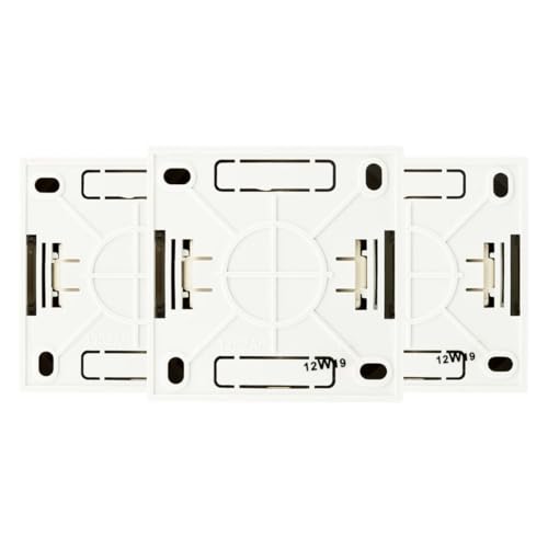 Zenitech, Schuko-Steckdose 16 A, weiß, 3er-Pack, kompatibel mit Standard-Formteilen, abnehmbarer Mechanismus, schnelle und einfache Installation, Aufputzmontage