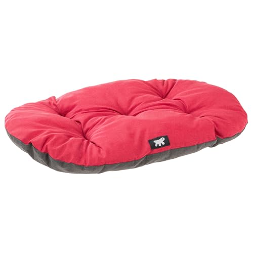 Ferplast Cama para Perros y Gatos, Cojín para Perros pequeños, Cojin para Gatos, Alfombra para casetas y Coches - Lavable - en Algodón con Suave Acolchado, 43 x 30 cm. Rojo