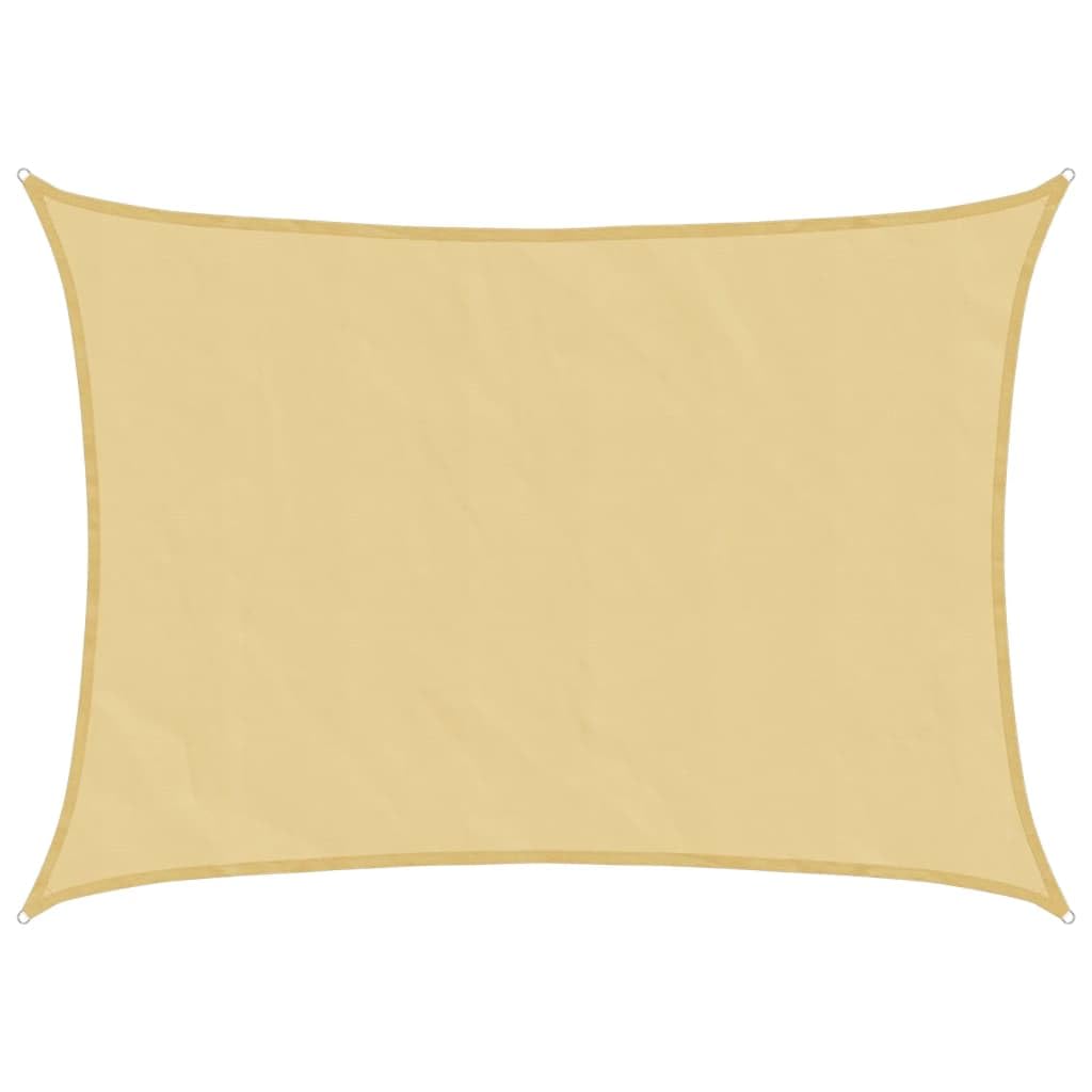 Voile d'ombrage 8x6m Oxford sable imperméable pour grand jardin et terrasse