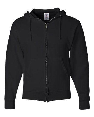 Jerzees 8 oz. 50/50 Fleece Full Zip Hood (993) Black, 2XL