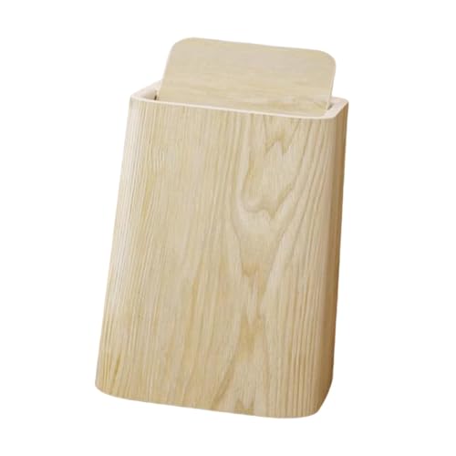 FytStycale Papelera con Tapa Abatible Y Boca Amplia Cubo de Basura Doble Capa Pp Recipiente de Desechos Robusto Dispensador Multifuncional para Almacenamiento Ad, M