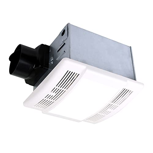 Image of Akicon Bathroom Fan with Light Ultra Quiet 90CFM 1.5Sone Ventilation Fan Exhaust Fan with LED Light（11W E26 Base LED Bulb Included）