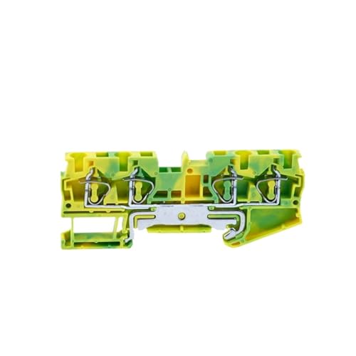 ST-2.5QUATTRO-PE Din Rail Terminal Blocks Connectors Pull Type Four Conductor Spring PE Ground Terminal Blocks 10 Pcs