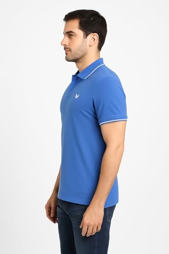 Image of Mens Pique Polo T-Shirt | Cotton Rich, Smart Fit Polo with Embroidered Logo | Casual & Sports Wear | Polo T-Shirt for Men