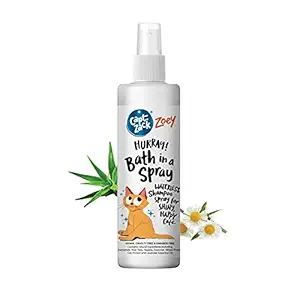 Captain Zack Zoey Hurray Bath in a Spray Dry Cat Shampoo 250 ml | Mess-Free Waterless Shampoo | Dry Bath for Cats