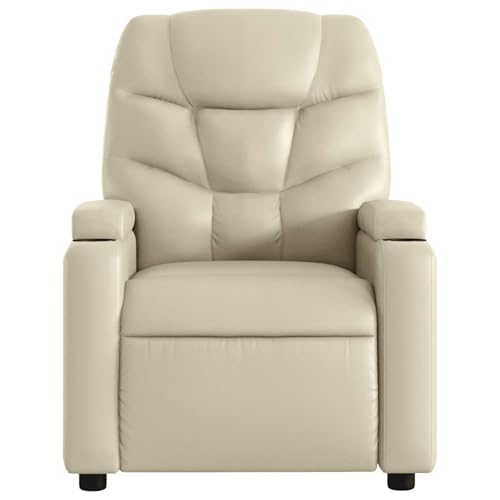 Tidyard Massagesessel mit Relaxfunktion, Kunstleder, Creme, Armlehnensessel Relaxsessel TV-Sessel Fernsehsessel für Wohnzimmer Schlafzimmer3206053 – Bild 8
