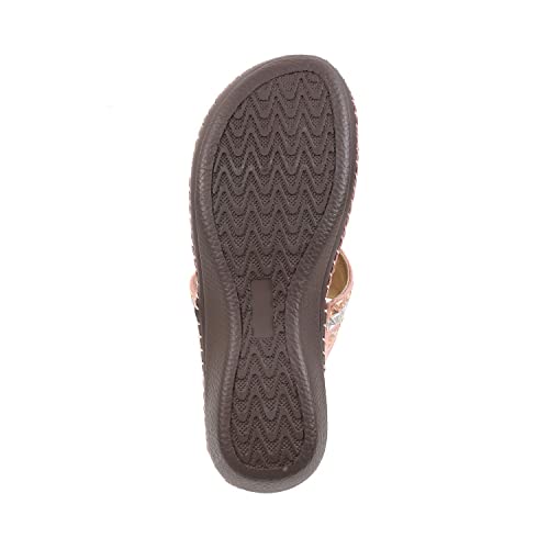 Image of Metro Women's Embellished Faux Leather Comfy Fashion Sandals