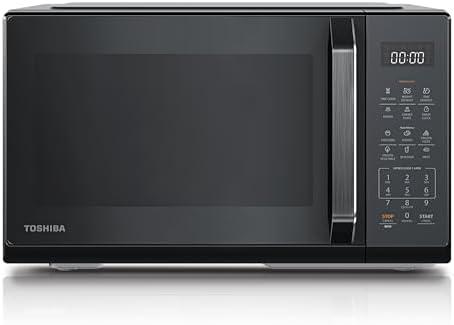 TOSHIBA Mikrowelle in Spiegel-Schwarz, 23 Liter, 800 W, Digitale Solo-Mikrowelle mit 11 Leistungsstufen, 6 Automatikprogrammen, Schnellstart-Funktion, Auftaufunktion, Digitaldispla
