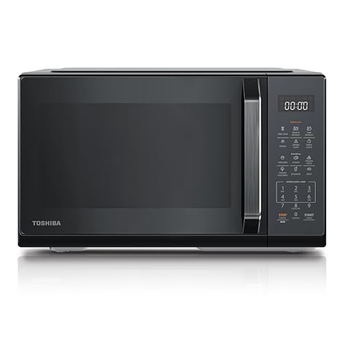TOSHIBA Microwave in nero specchiato, 23 litri, 800 W, digitale