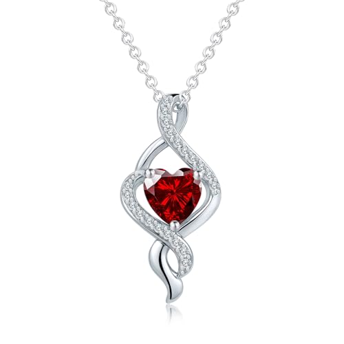 Theosynmir �C���t�B�j�e�B�n�[�g�a���΃l�b�N���X�A�����p�L���[�r�b�N�W���R�j�A�y���_���g�W���G���[�A�ޏ��̒a�����L�O���̃M�t�g, necklace for women, ����, �L���[�r�b�N�W���R�j�A