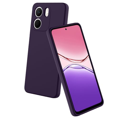 Image of Casotec Back Cover for Oppo A5x 4G / A5x 5G | Full Camera Protection | Premium Liquid Silicon Case | Flexible Bumper Case for Oppo A5x 4G / A5x 5G (Purple)