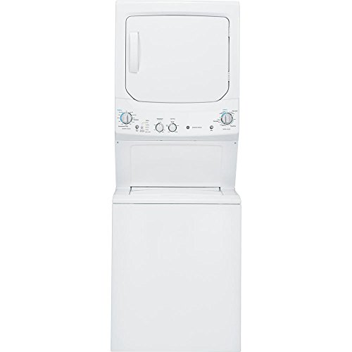 GE GUD27ESSMWW Unitized Spacemaker 3.8 Washer with Stainless Steel Basket and 5.9 Cu. Ft. Capacity Electric Dryer, White