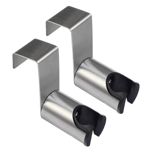 BE-TOOL 2 Pcs 304 Stainless Steel Toilet Bidet Sprayer Holder Drill Free Handheld Bidet Sprayer Hanger Hook Toilet Wand Holder Bidet Sprayer Bracket for Toilet Tank Bathroom (Brushed)