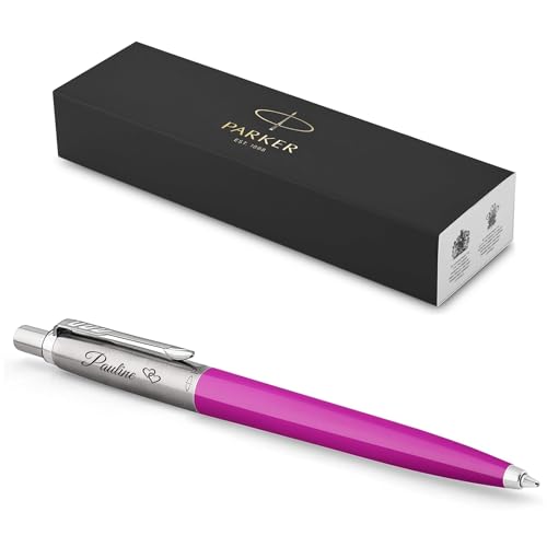 Stylo Parker Jotter Originals Rose Recyclé avec Gravure Personnalisée et Boîte Cadeau
