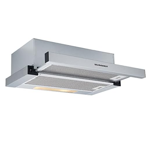 Schneider Campana extraíble 60 cm 620m³/h Iluminación LED 2 velocidades Acero Inoxidable SCHT662AX
