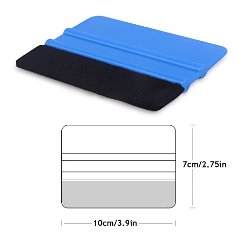 4 Pcs Felt Edge Squeegee Vinyl Wrap Squeegee Applicator,Vinyl Squeegee with Felt, Vinyl Wrap Tools for Car Window Tint, Car Wrapping, Self-Adhesive Film Plastic Tool Felt Edge