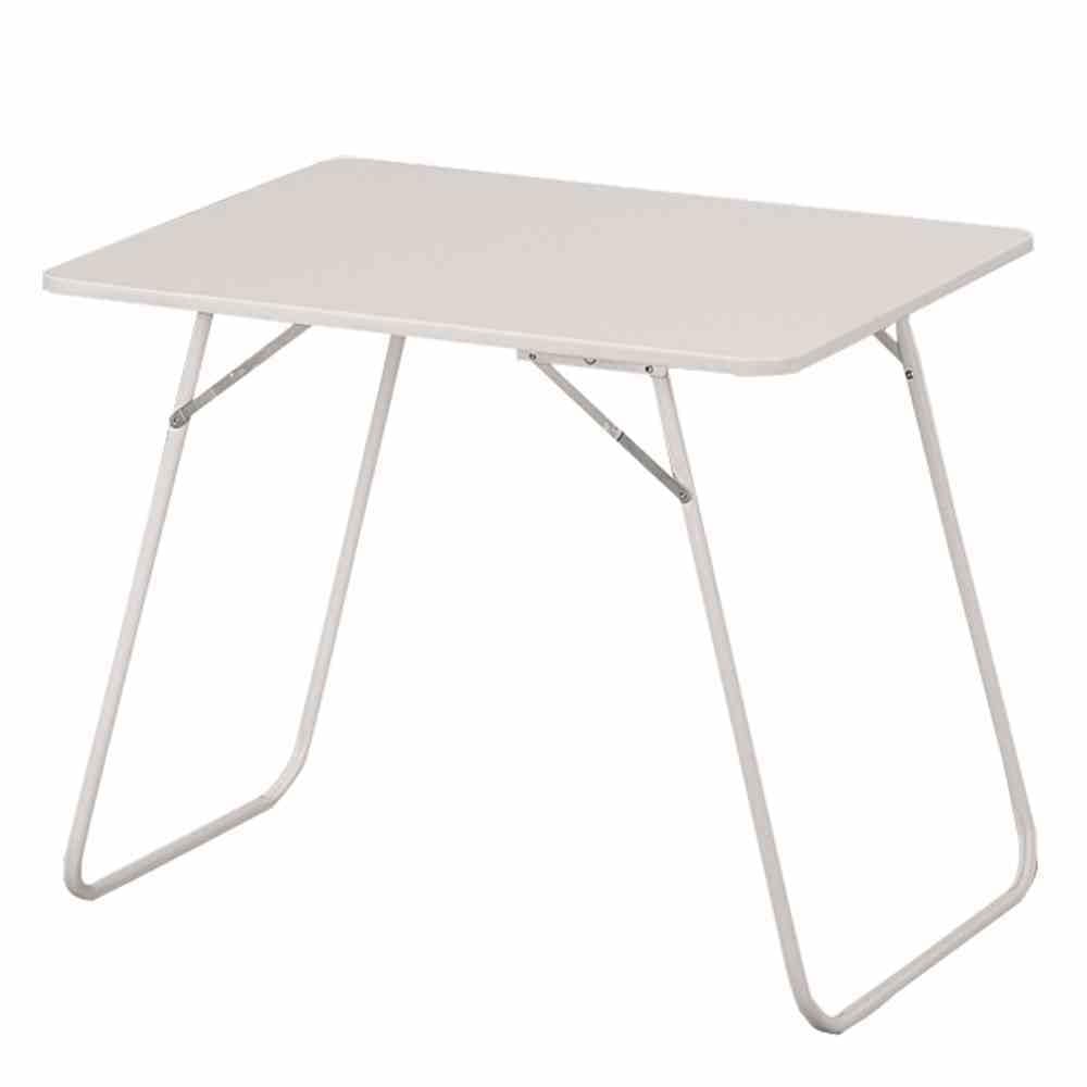 möbelando Campingtisch >Camping< in weiß, Stahl pulverbeschichtet - 80x63x60cm (BxHxT)
