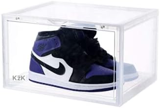 KZK KrazeKickz - Caja de almacenamiento de zapatos, almacenamiento de juguetescoleccionistas, organizador de zapatos apilable de plástico