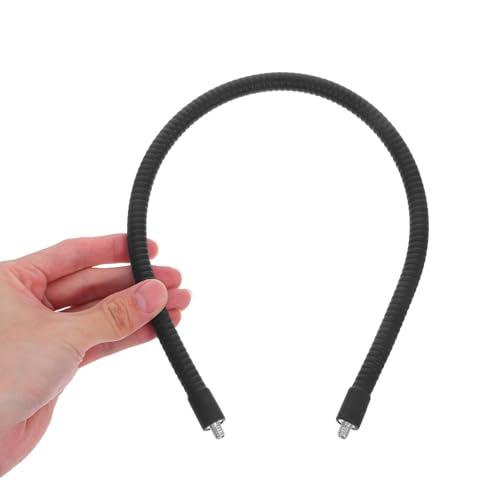 Brazo flexible de cuello de cisne de 50 cm en pack de 2 piezas con rosca de 1/4 negro 4