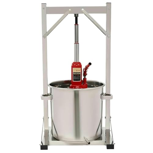 LZDOYY Presse à Fruits et à vin, Presse à Fromage en Acier Inoxydable, Presse à jus Manuelle avec vérin hydraulique, Presse à Huile d'olive et de Miel pour légumes,12L