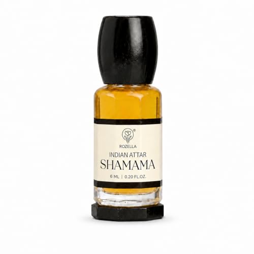 Image of ROZELLA Shamama Authentic Attar for Men and Women | Warm Spiced Deep Aromatic Perfume Oil | Traditional Fragrance Blend | Non Alcoholic Long Lasting Attar Fragrance | 3 ml