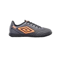 Chuteira Futsal Umbro Attak III Masculina Indoor Antiderrapante Confortável U01FB00434 (Preto/Grafite/Laranja, BR, Adulto, Numérico, 38)