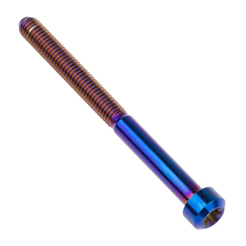 Image of Titanium Torx Square Head M6 x 10 15 20 25 30 35 40 45 50 60 65 70 80mm Screw Pack of 5 (Burn Blue, M6x70mm)