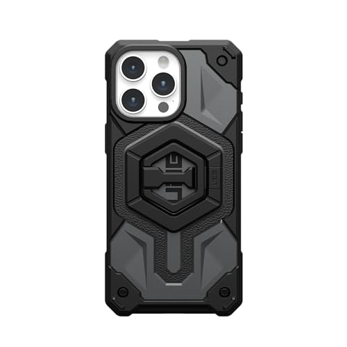 Urban Armor Gear UAG Magnetic Phone Ring Stand Compatible with Mag-Safe Magnet, Removable Metal Finger Ring Grip & 360 Rotation Adjustable Kickstand for iPhone 16/15/14/13, Galaxy S24/S23/S22 - Black