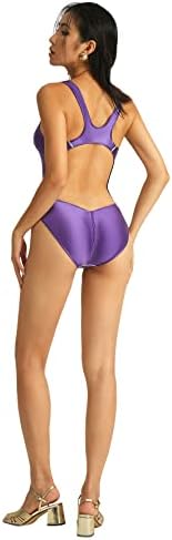 [AMORESY] Gaeaシリーズ高輝度生地紫連体ins三角タイプ日焼け止め温泉リゾート競技水着(052) 詳細画像4