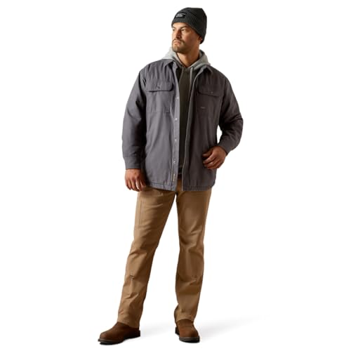 Image of ARIAT mens Rebar Classic Canvas Shirt Jacket