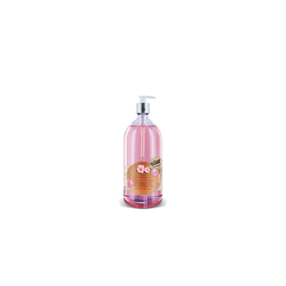 Les Petits Bains de Provence Gel Douche Surgras sans Savon Fleur de Cerisier 1L