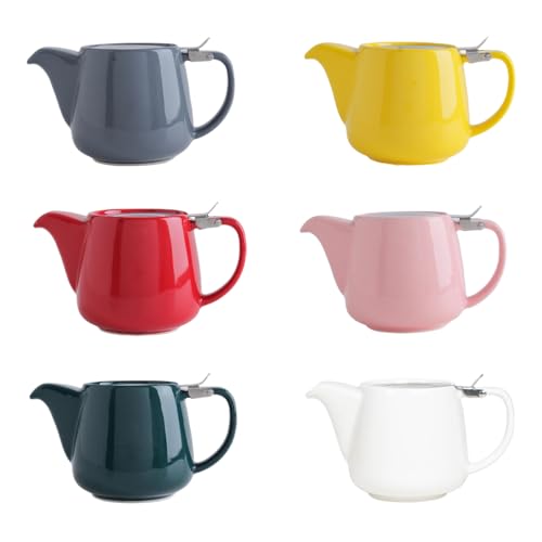 Elegant Ceramic Tea Set with Multi-Functional Design for Every Tea Enthusiast - Stainless Steel Filter Tea Maker and Kettle in Pink - Image 4