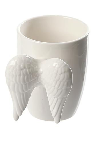 Puckator ANG140 Mug avec Anse Design Ailes d'Ange Céramique Blanc