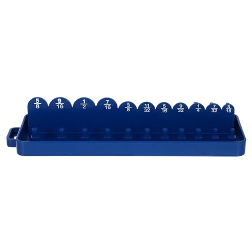 INOOMP Soporte de Inserción para Llaves de Vaso 1/4 Contenedor de Plástico Resistente, Organizador Compacto para Herramientas y Enchufes, Adecuado para Taller y Almacenamiento Automotor