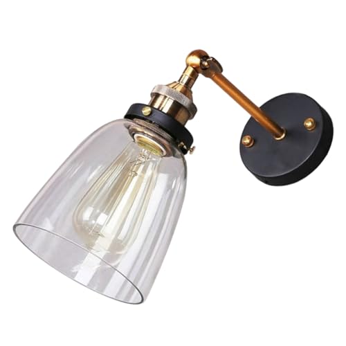 OATIPHO Aplique de Pared Estilo Americano Cobre Antiguo Casquillo E27 sin Bombilla Lámpara de Pared para Balcón Pasillo y Dormitorio Luz Decorativa Funcional y Resistente