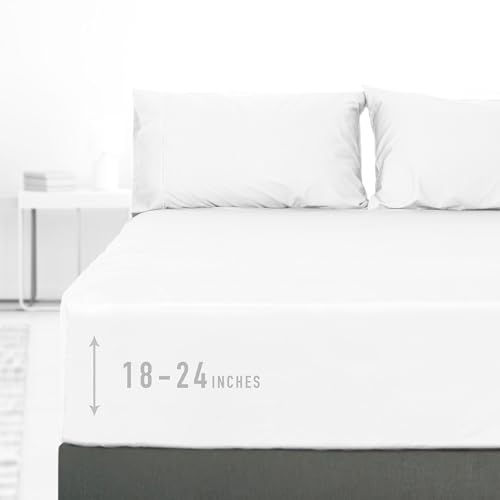 Sunflower California King Fitted Sheet, 1-Piece Extra Deep Pocket Fitted Bottom Sheet...