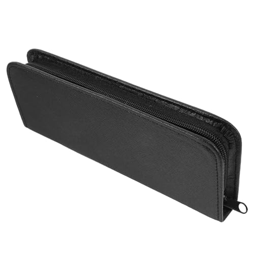 TOPBATHY Bolsa para Tijeras de Peluquería Profesional Negra con Cremallera Compacta y Duradera Estuche para Guardar y Transportar Tijeras de Corte para Peluqueros y Salones