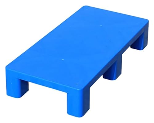 GenSDH Paletas de plástico, HDPE a prueba de humedad, para supermercado, cocina, almacén, almohadillas de almacenamiento de seguridad para otros entornos industriales (azul 80 x 50 x 12 cm)