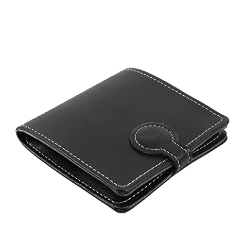 Abaodam ギターピックバッグ ベース ギターピックディスペンサー エレキギター ギタースタンドホルダー ギターホルダー ウクレレケース Pp、レザー Black