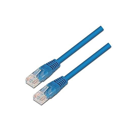 NanoCable 10.20.0400-BL - Cable de red Ethernet RJ45 Cat.6 UTP AWG24, 100% cobre, Azul, latiguillo de 0.5mts, 1.00 x 11.20 x 10.00 cm