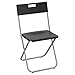 Produktbild IKEA Klapptstuhl GUNDE zusammenklappbar, leicht, stabil, bis 100kg, EN12520 und EN1022- SCHWARZ